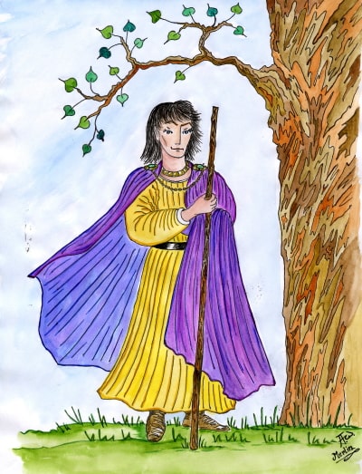 Sarah and Peter sat at the table in Aunt Myf's .